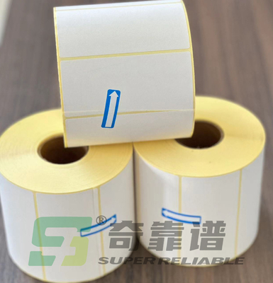 Thermal Paper Sticker Barcode Sticker with Yellow Color Glassine Liner
