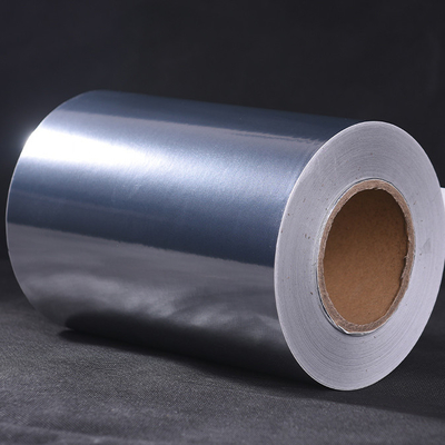 WG4615 Mentalized Bright Silver PP Film Adhesive Label Material with clear PET Liner