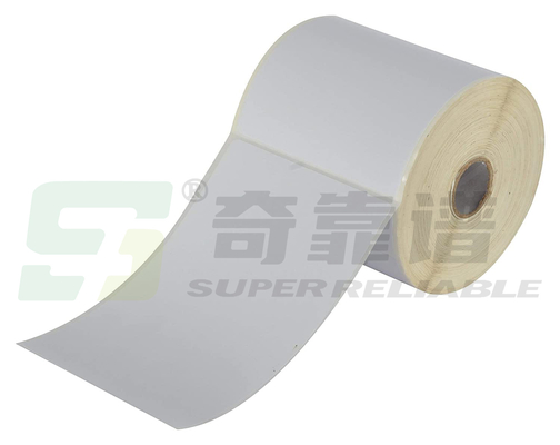 100mm*150mm adhesive waybill adhesive thermal label blank label in roll with glassine liner