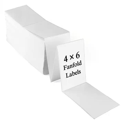 Adhesive Fanfold Labels Fanfold Stickers 4*6inch Adhesive Fanfold Shipping Labels Sticker