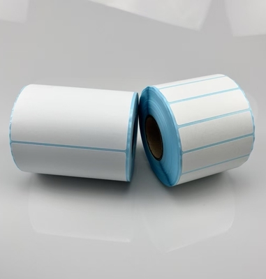Direct Thermal Sticker DT Sticker for Barcode Printing with blue glassine liner