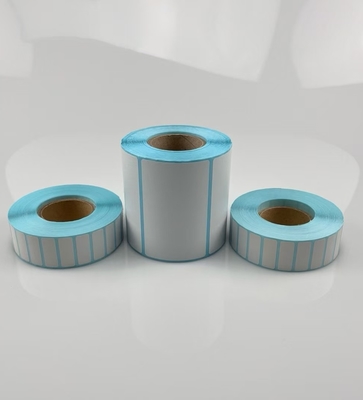 Direct Thermal Sticker DT Sticker for Barcode Printing with blue glassine liner