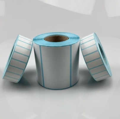 Direct Thermal Sticker DT Sticker for Barcode Printing with blue glassine liner