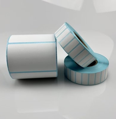 Direct Thermal Sticker DT Sticker for Barcode Printing with blue glassine liner