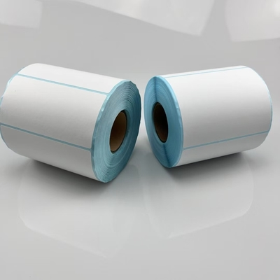 Direct Thermal Sticker DT Sticker for Barcode Printing with blue glassine liner