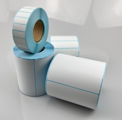Direct Thermal Sticker DT Sticker for Barcode Printing with blue glassine liner