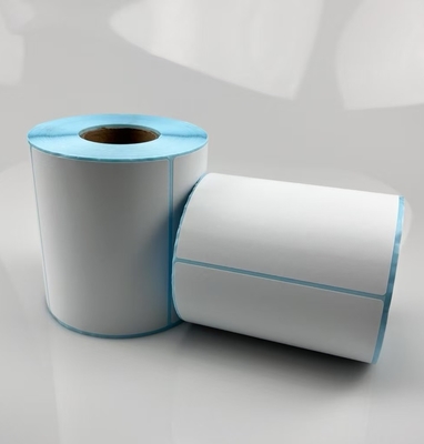 Direct Thermal Sticker DT Sticker for Barcode Printing with blue glassine liner