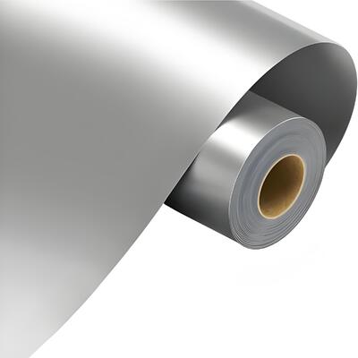 WG6133 Matte Silver Aluminium Foil Paper Water Based Adhesive with White Glassine Liner