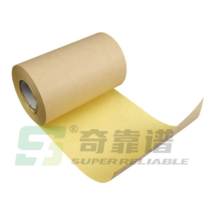 HM0533 Light Brown Kraft Paper Adhesive Paper Adhesive Label Stock in sheet with PE coated kraft paper