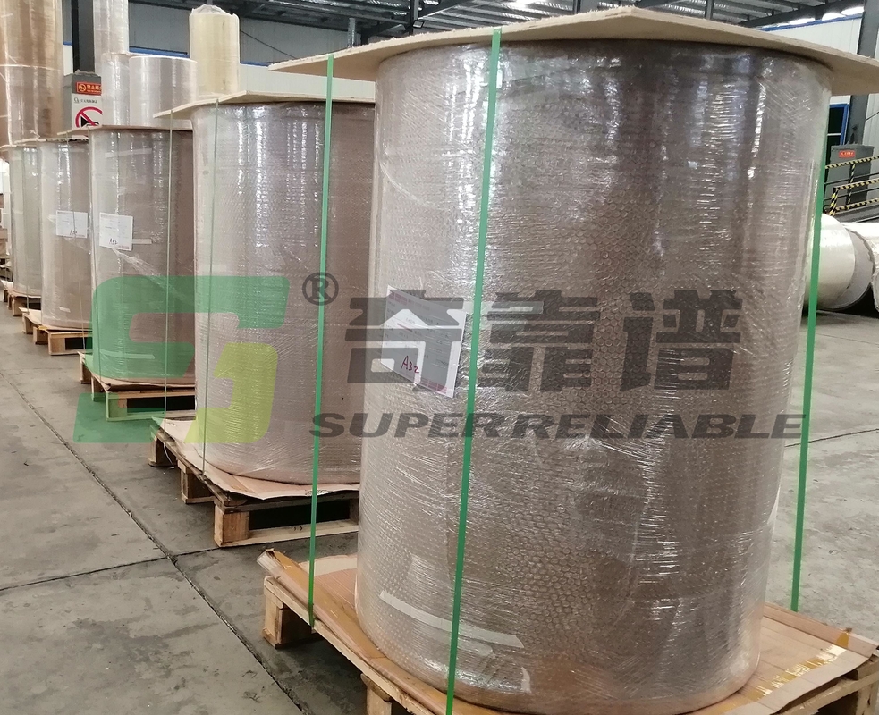semi glossy paper adhesive thermal transfer adhesive paper thermal transfer paper adhesive labelstock jumbo roll HM1133