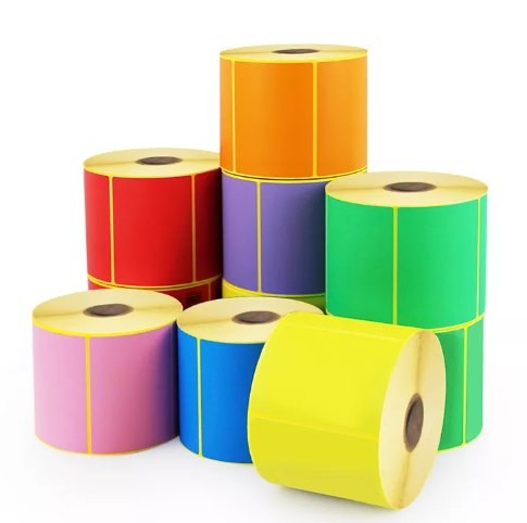Printed Direct Thermal Color Label Sticker Color Label Top Thermal ...