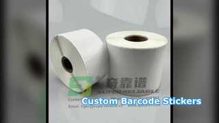 Watch: DT Direct Thermal Adhesive Thermal Sticker Barcode Sticker Customized Size Showcase